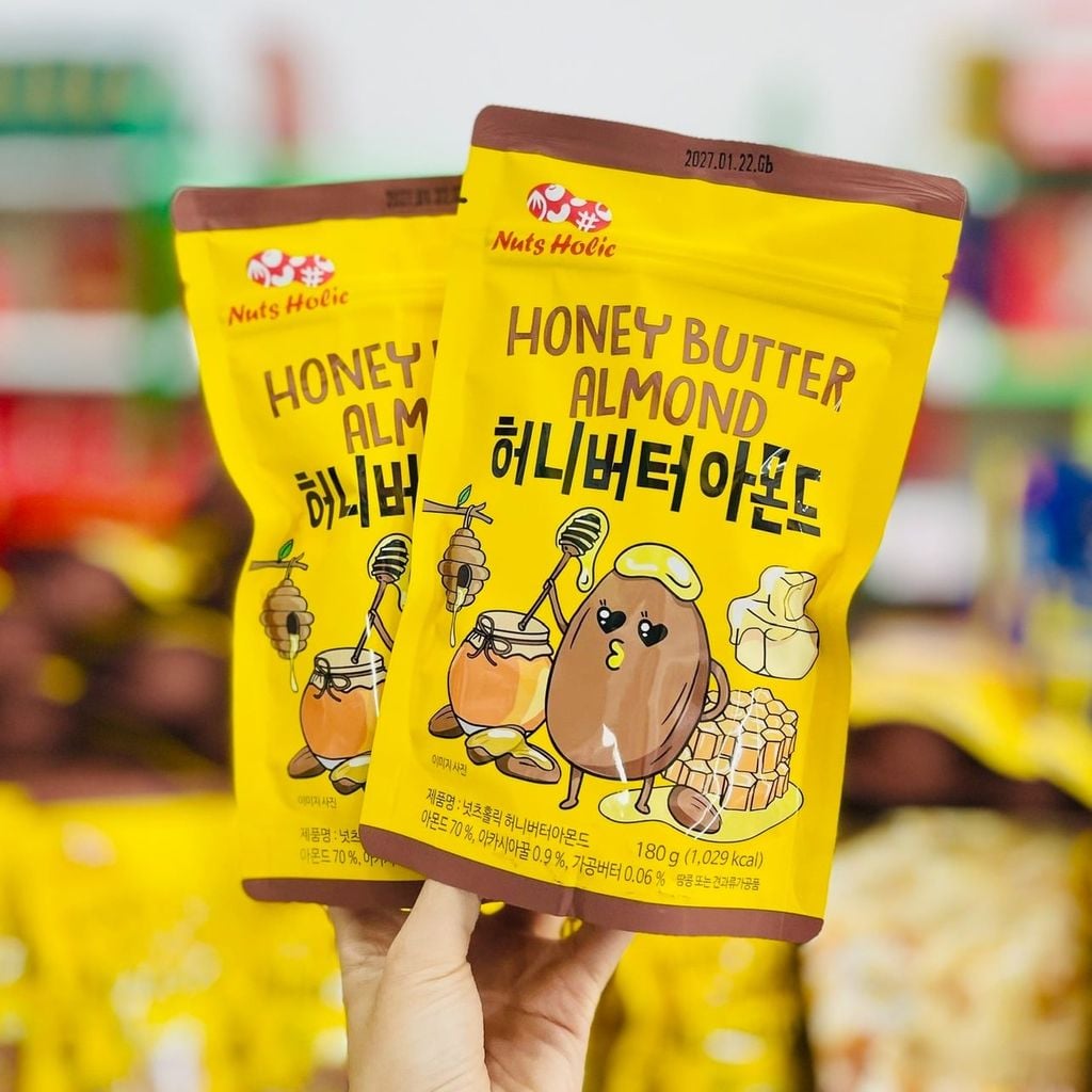 Hạnh Nhân Bơ Tẩm Mật Ong Halal Hàn Quốc - 180G