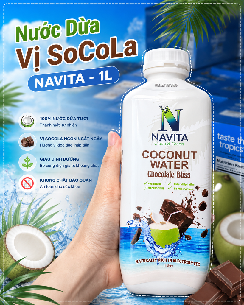 Nước Dừa Vị Socola Navita - 1 Lít
