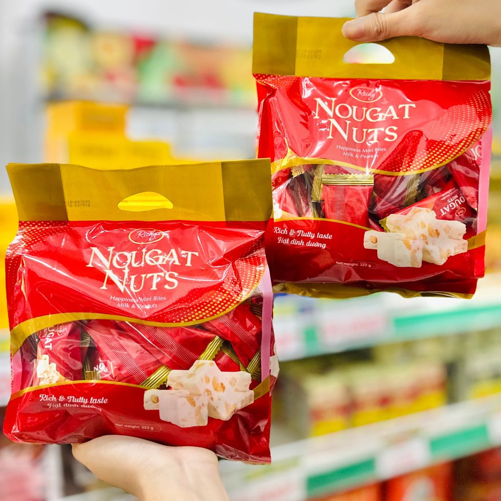 Kẹo Richy Nougat Nuts Vị Sữa - 323G