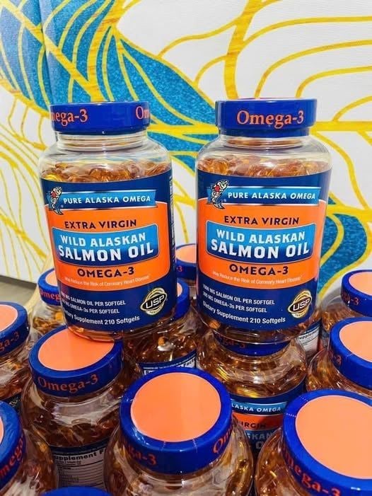 Dầu Cá Hồi O-me-ga-3 Pure Alaska 1000MG – Hộp 210 Viên