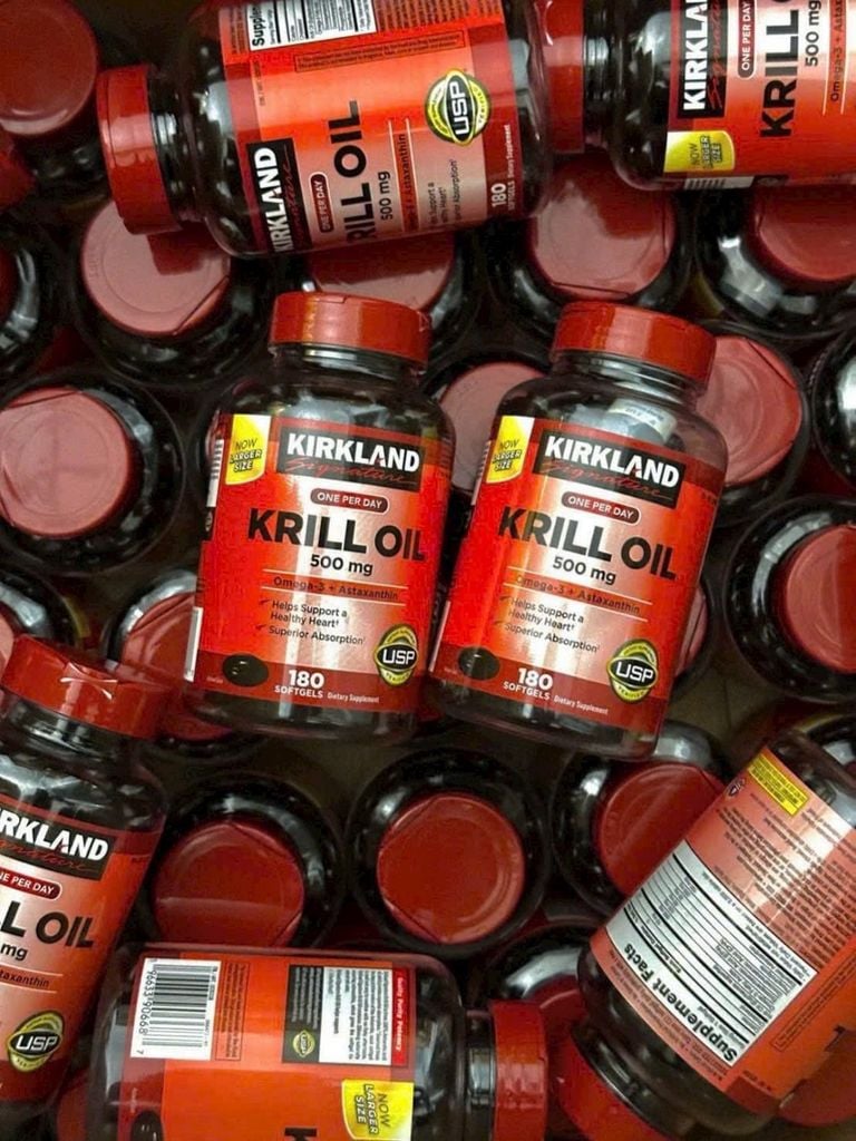 Viên Uống Dầu Nhuyễn Thể Kirkland Signature Krill Oil Mỹ – 500mg x 180 Viên