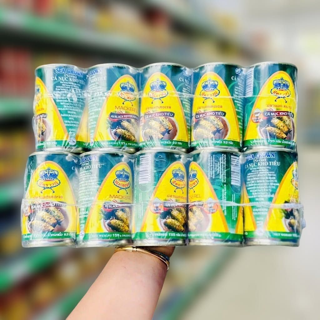 Cá Nục Kho Tiêu Sea Crown - Lốc 5 Hộp x 155g