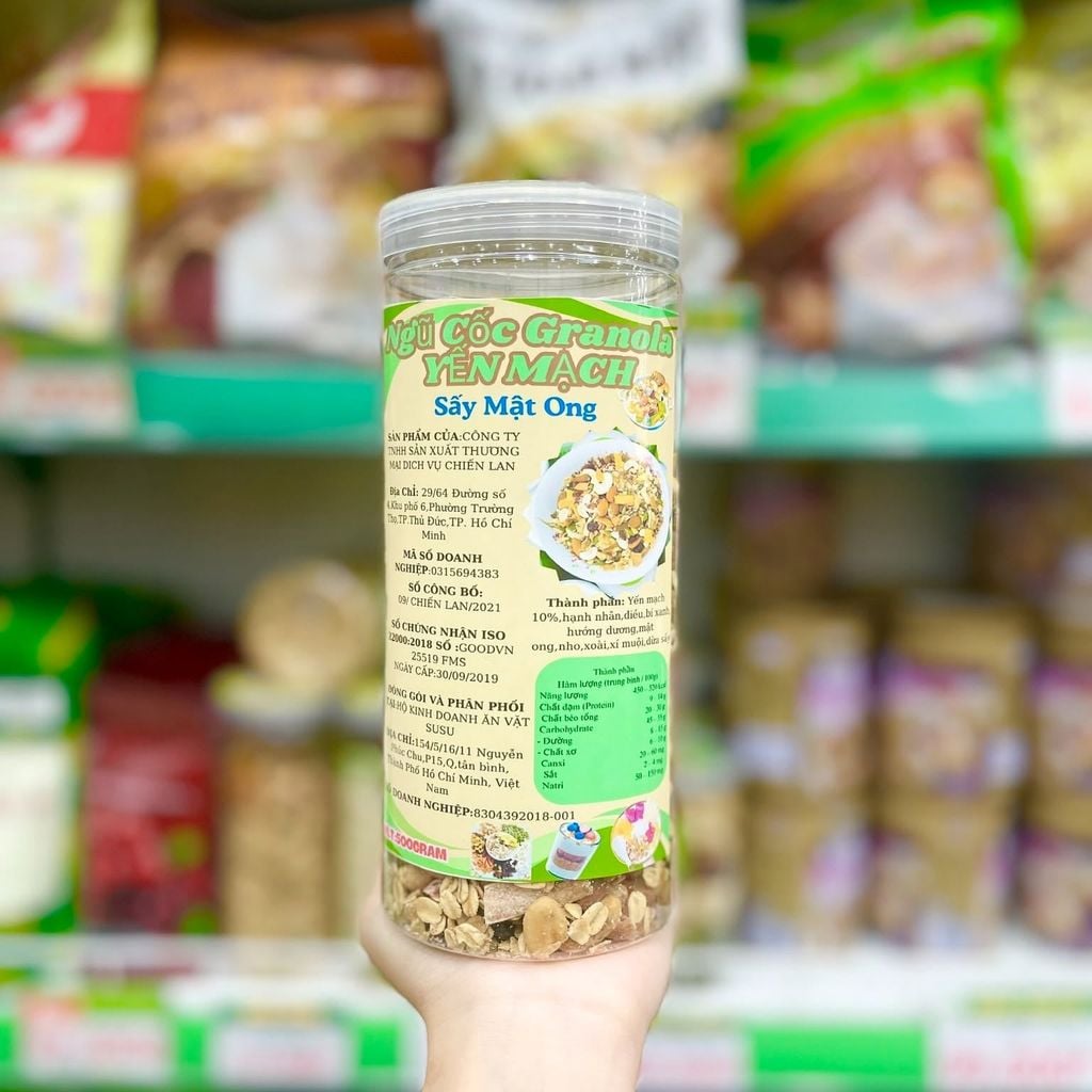 Ngũ Cốc Granola Yến Mạch Sấy Mật Ong - 500g