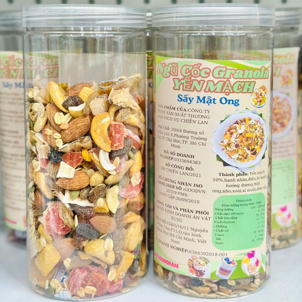 Ngũ Cốc Granola Yến Mạch Sấy Mật Ong - 500g