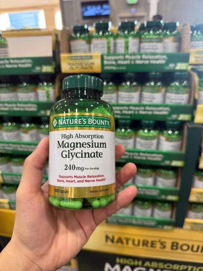 Viên Uống Nature's Bounty Magnesium Glycinate - 180 Viên