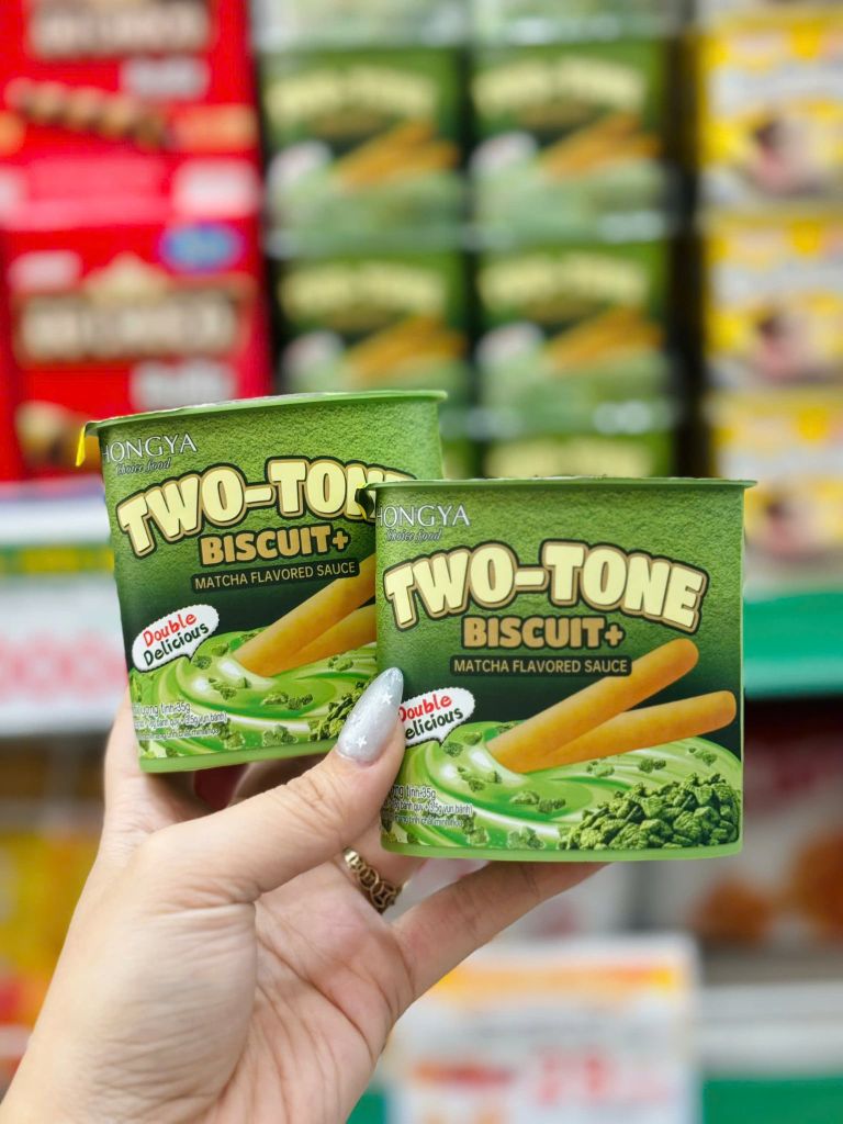 Bánh Chấm Ly Double Kem Vị Matcha Twotone - 35g