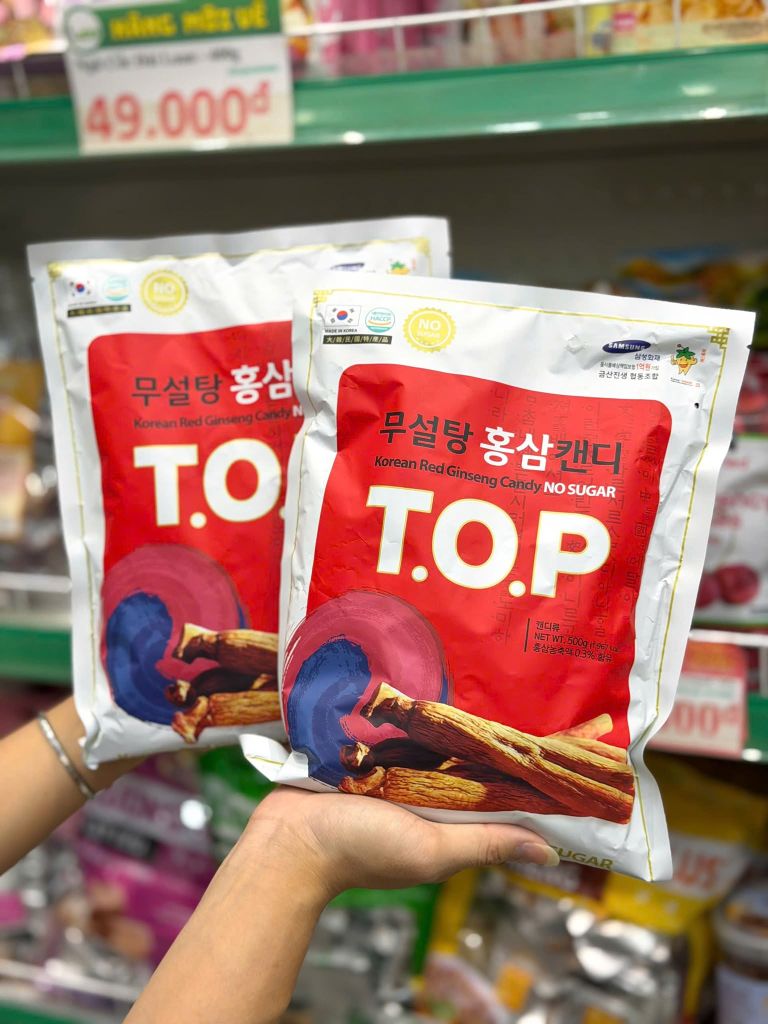 Kẹo Hồng Sâm Không Đường Top Daesan - 500g