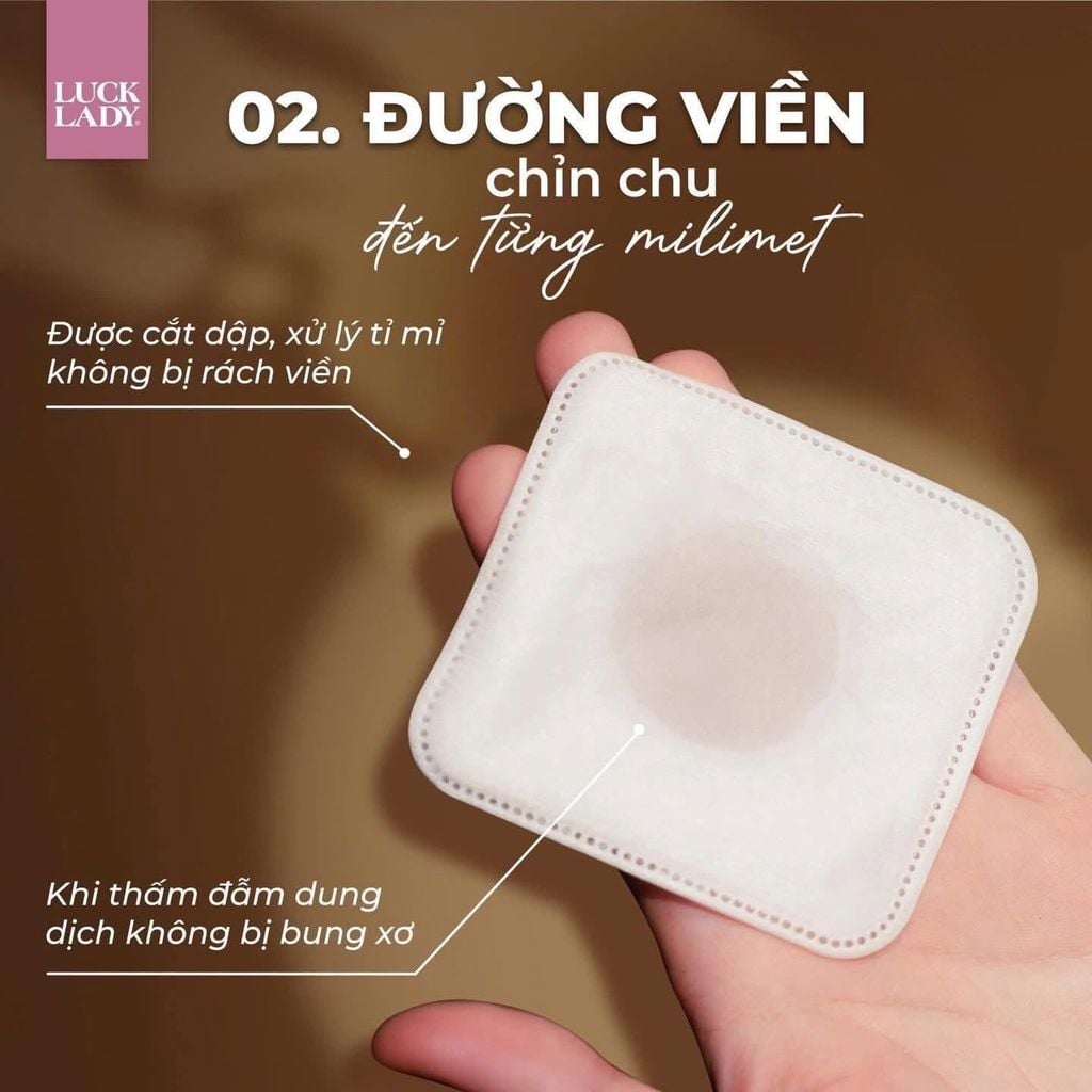 Bông Tẩy Trang Luck Lady Vuông - 240 Miếng