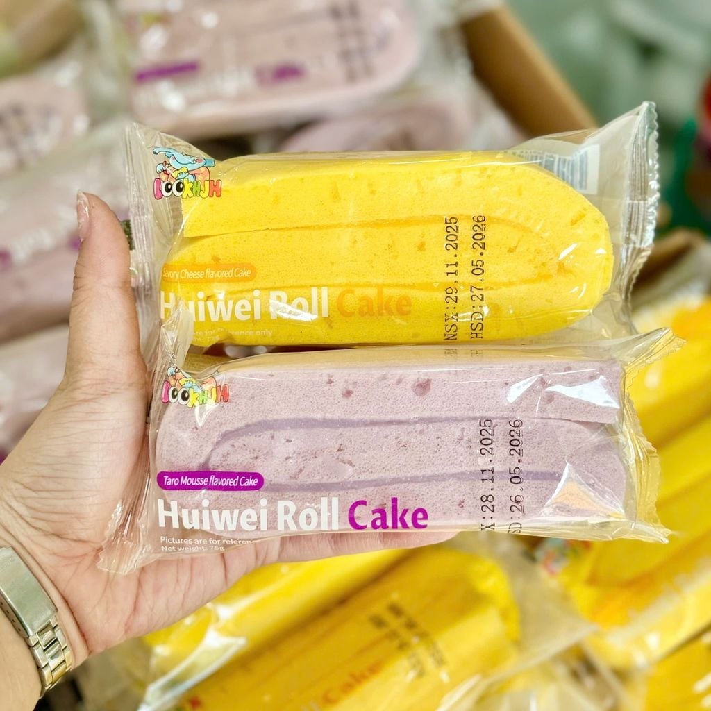 Bánh Bông Lan Cuộn Huiwei Mix Vị - Kg (Khoai Môn, Phô Mai)