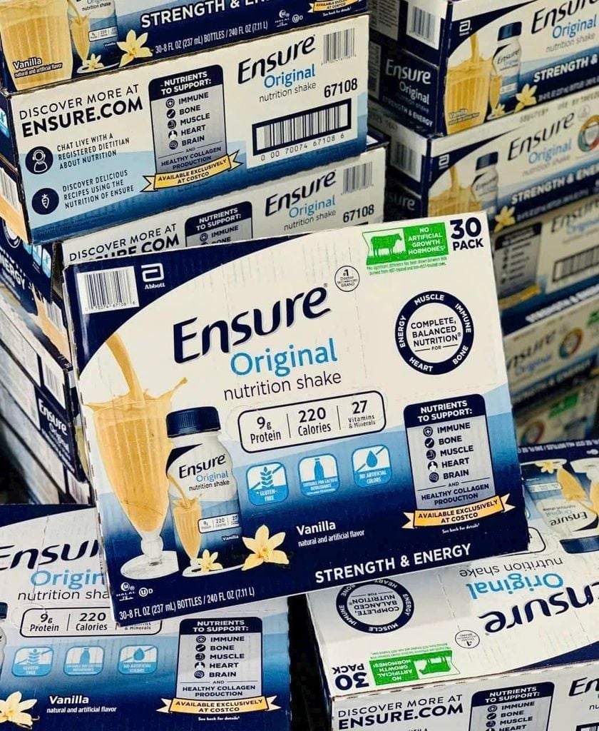 Sữa Ensure Nước Mỹ - Thùng 30 Chai x 237ml