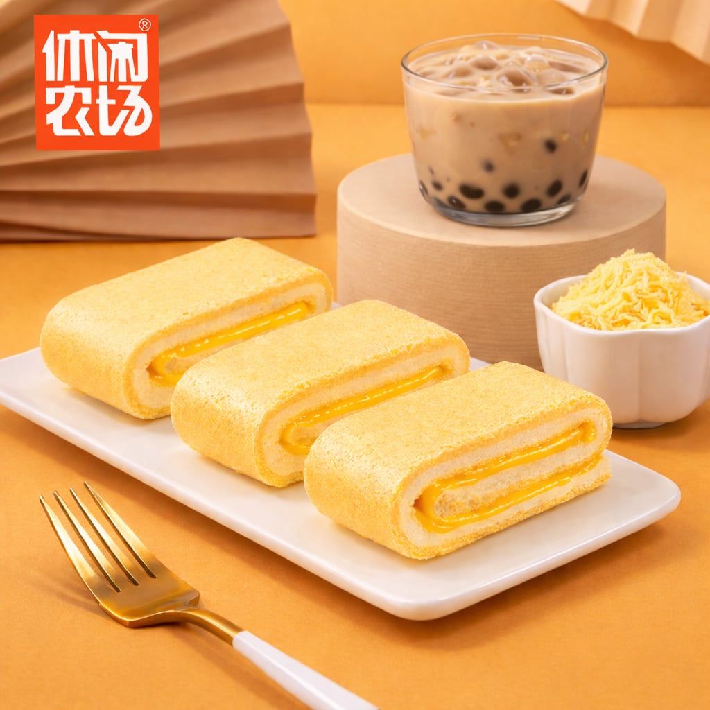 Bánh Bông Lan Cuộn Huiwei Mix Vị - Kg (Khoai Môn, Phô Mai)