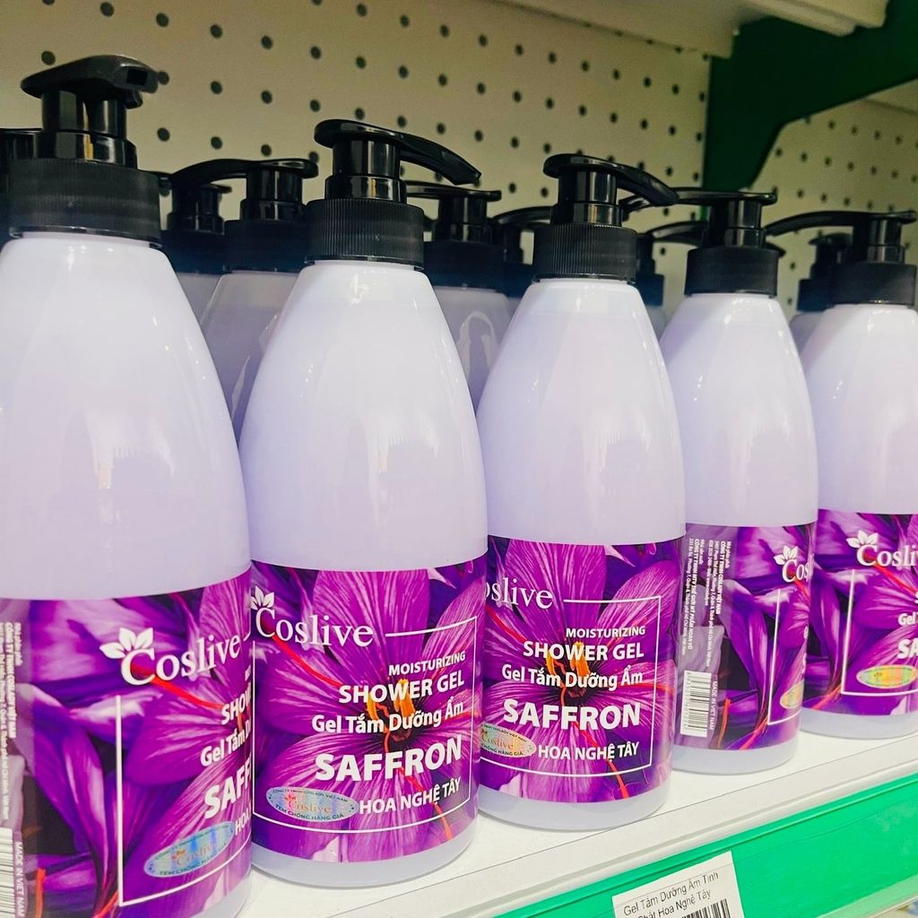 Gel Tắm Dưỡng Ẩm Tinh Chất Hoa Nghệ Tây Coslive - 700ML