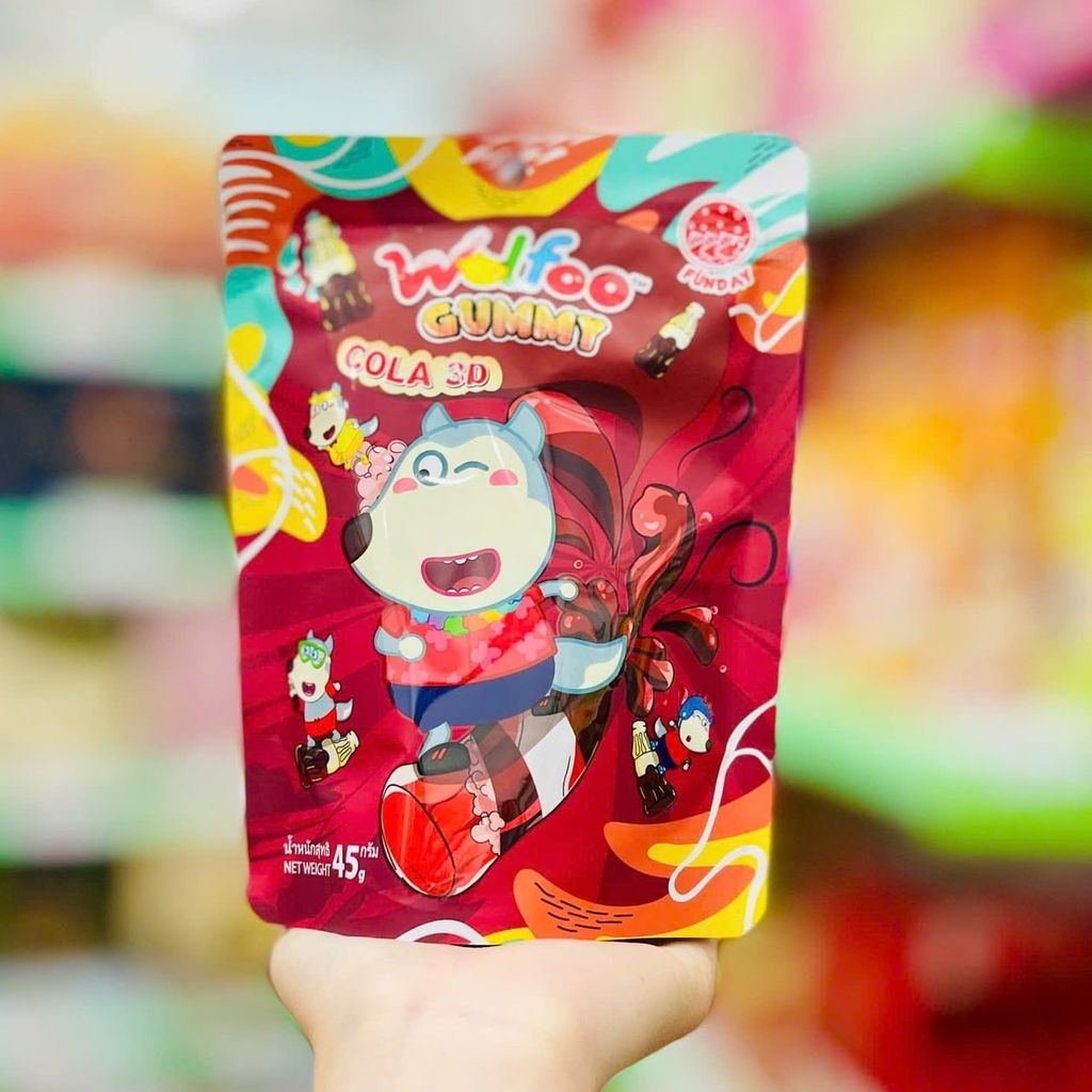 Kẹo Dẻo Wolfoo Vị Cola - 45g