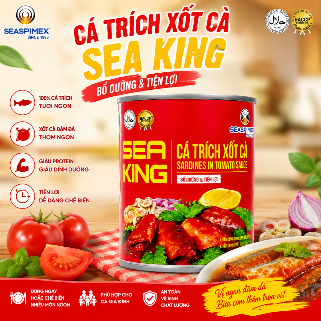 Cá Trích Xốt Cà Seaspimex - Hộp 850g