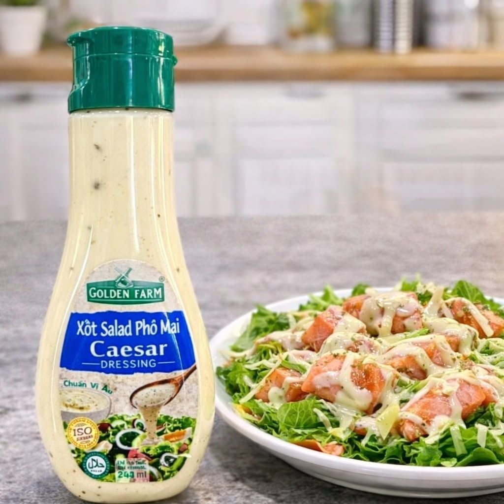 Xốt Salad Phô Mai Caesar Dressing Golden Farm - 250ml