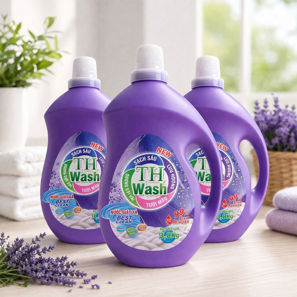 Nước Giặt Xả TH Wash - 3.8L