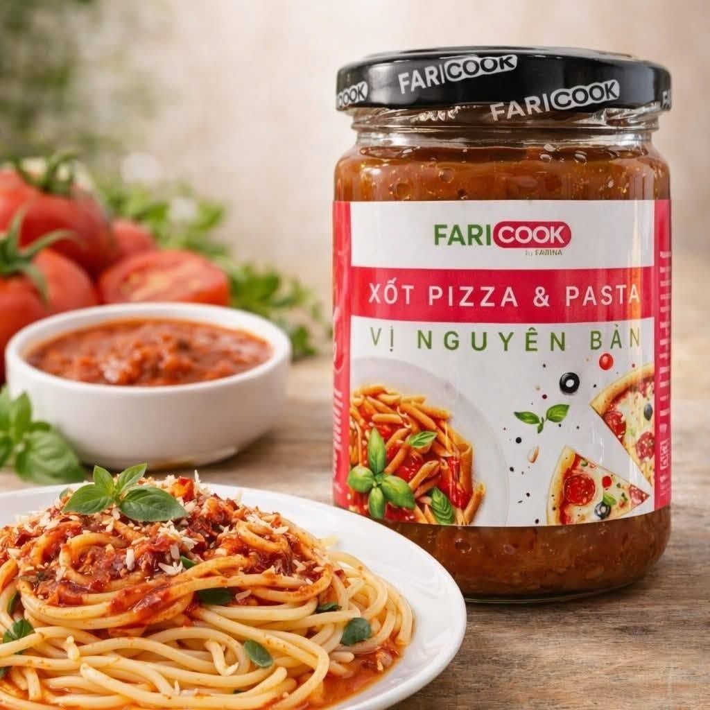 Sốt Pizza & Mì Ý FariCook Vị Nguyên Bản - Hũ 240g