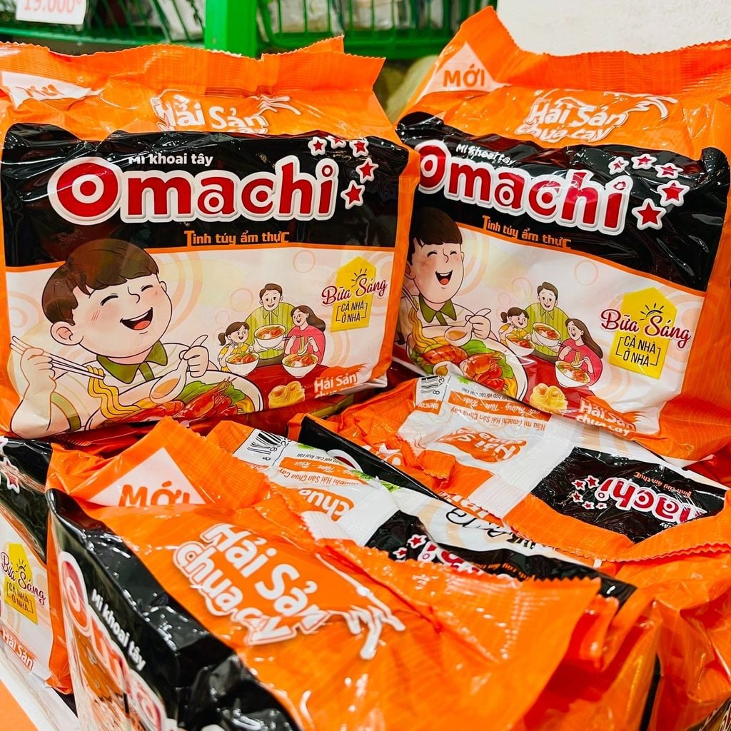 Mì Omachi Hải Sản Chua Cay - Lốc 5 Gói x 80g