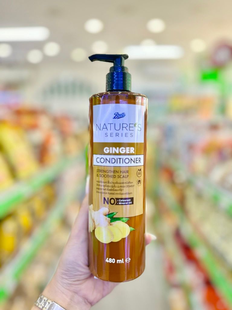 Dầu Gội - Dầu Xả Gừng Boots Natural Ginger Thái Lan - 480ml