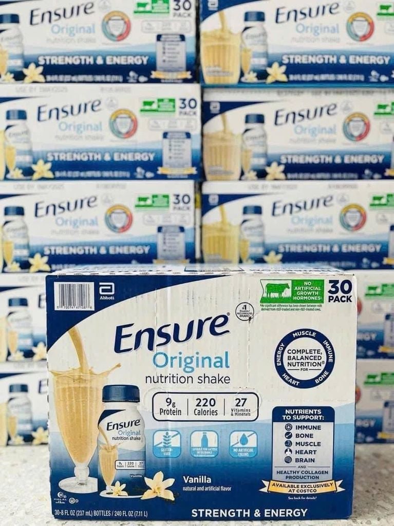Sữa Ensure Nước Mỹ - Thùng 30 Chai x 237ml