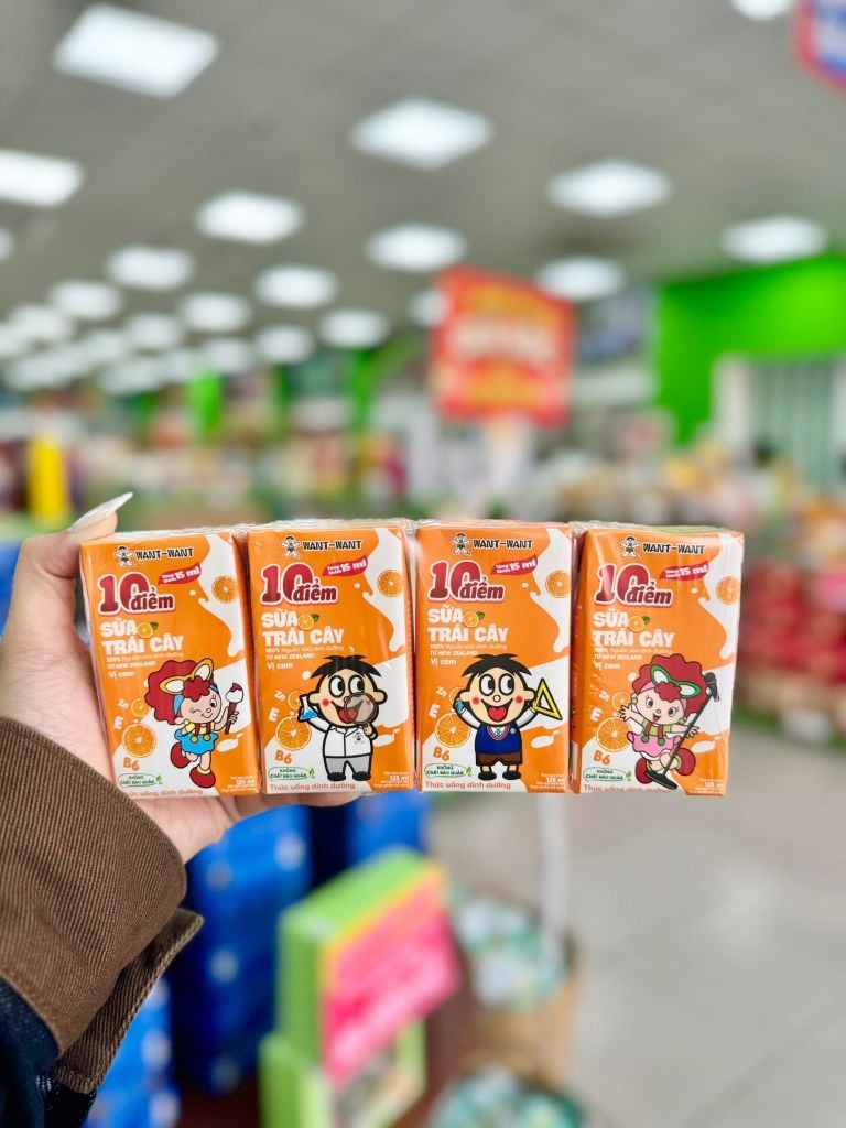 Sữa Trái Cây Want Want - Lốc 4 Hộp x 125ML