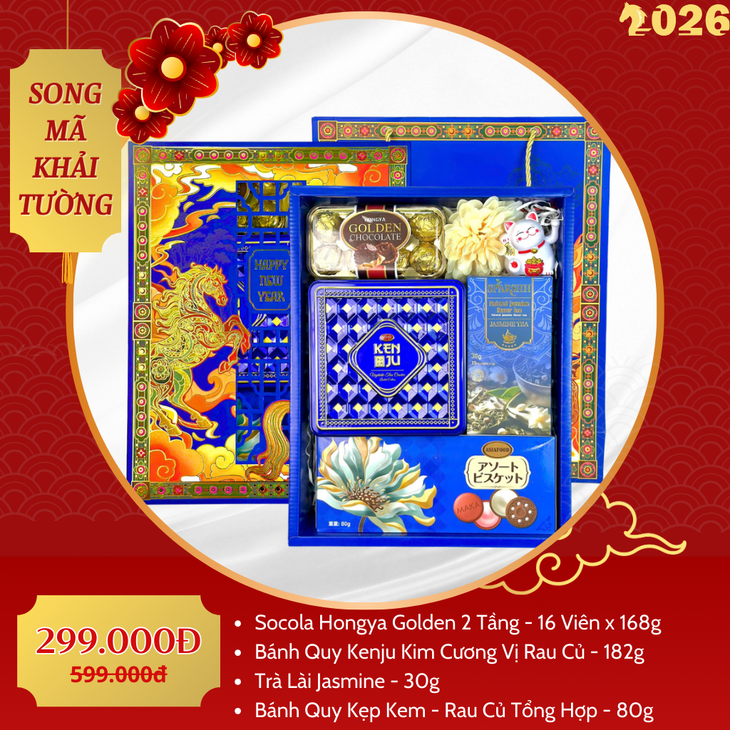 Hộp Quà Tết Cao Cấp 2026 – Song Mã Khải Tường
