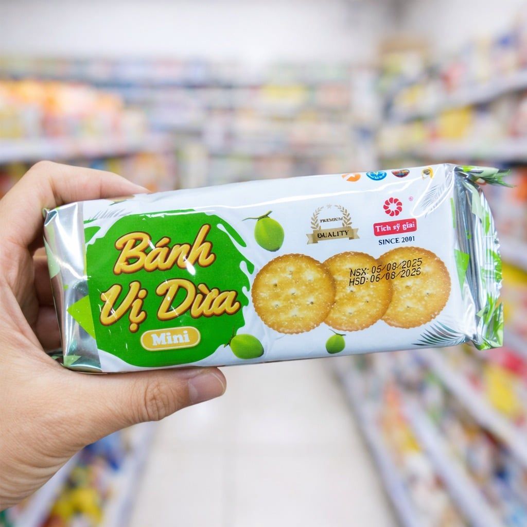 Bánh Quy Vị Dừa Mini Tròn Premium - 79G