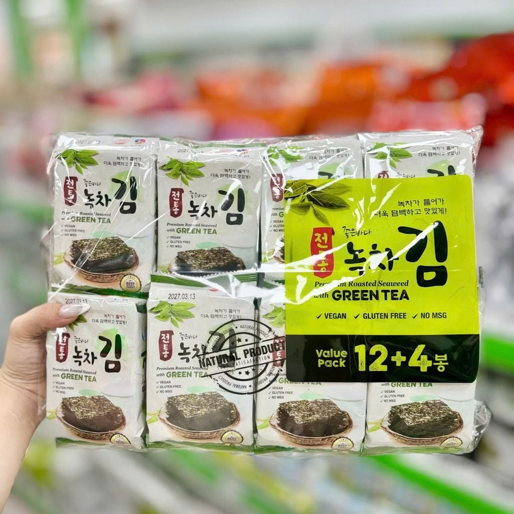 Rong Biển Premium Roasted Seaweed - Lốc 16 Gói x 5g