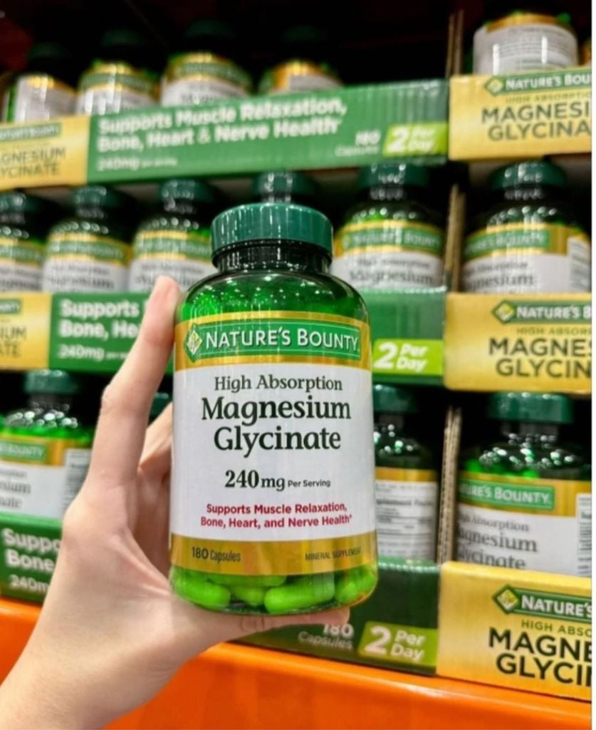 Viên Uống Nature's Bounty Magnesium Glycinate - 180 Viên