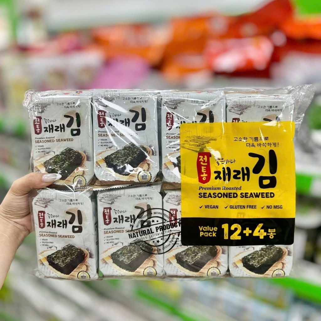 Rong Biển Premium Roasted Seaweed - Lốc 16 Gói x 5g