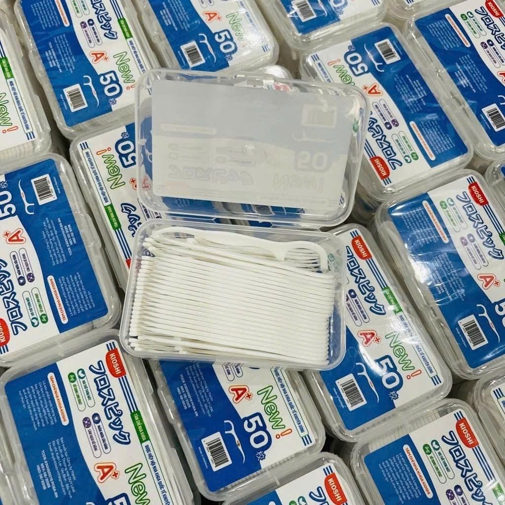 Tăm Chỉ Nha Khoa Kioshi - Hộp 50 Cái