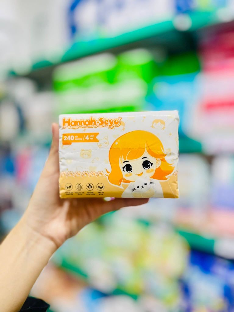 Khăn Giấy Rút Gói Hannah Seyo - 240 Tờ