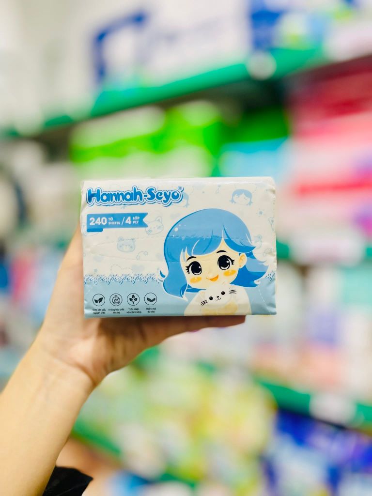 Khăn Giấy Rút Gói Hannah Seyo - 240 Tờ