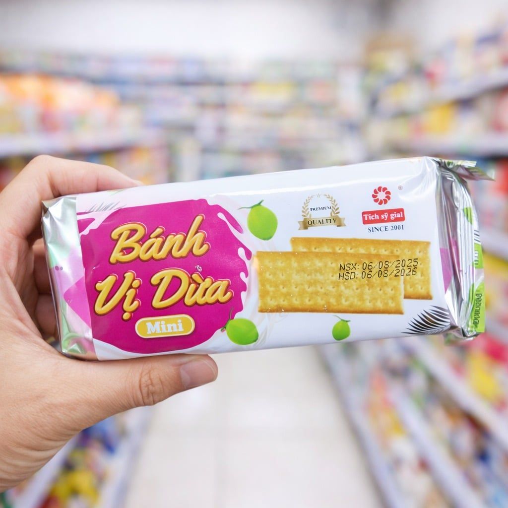 Bánh Quy Vị Dừa Mini Vuông Premium - 79G