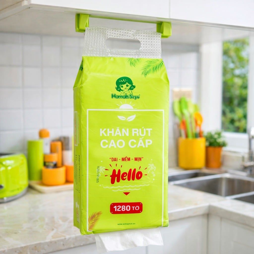Khăn Giấy Rút Hello Hannah-Seyo - 1280 Tờ