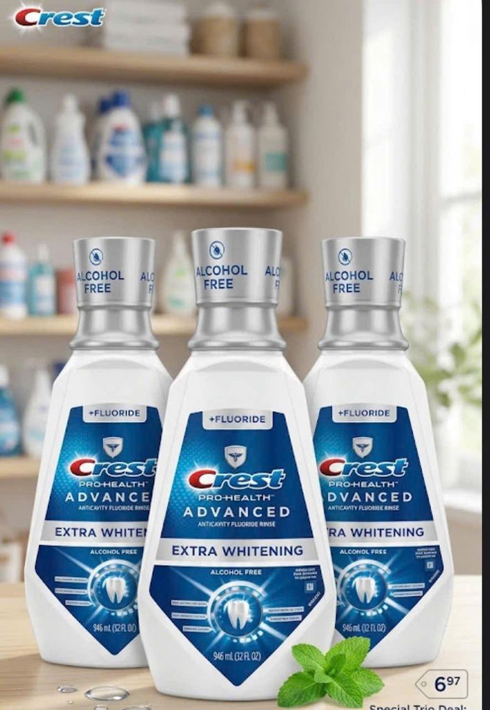 Nước Súc Miệng Crest Advanced Extra Whitening - 946ML