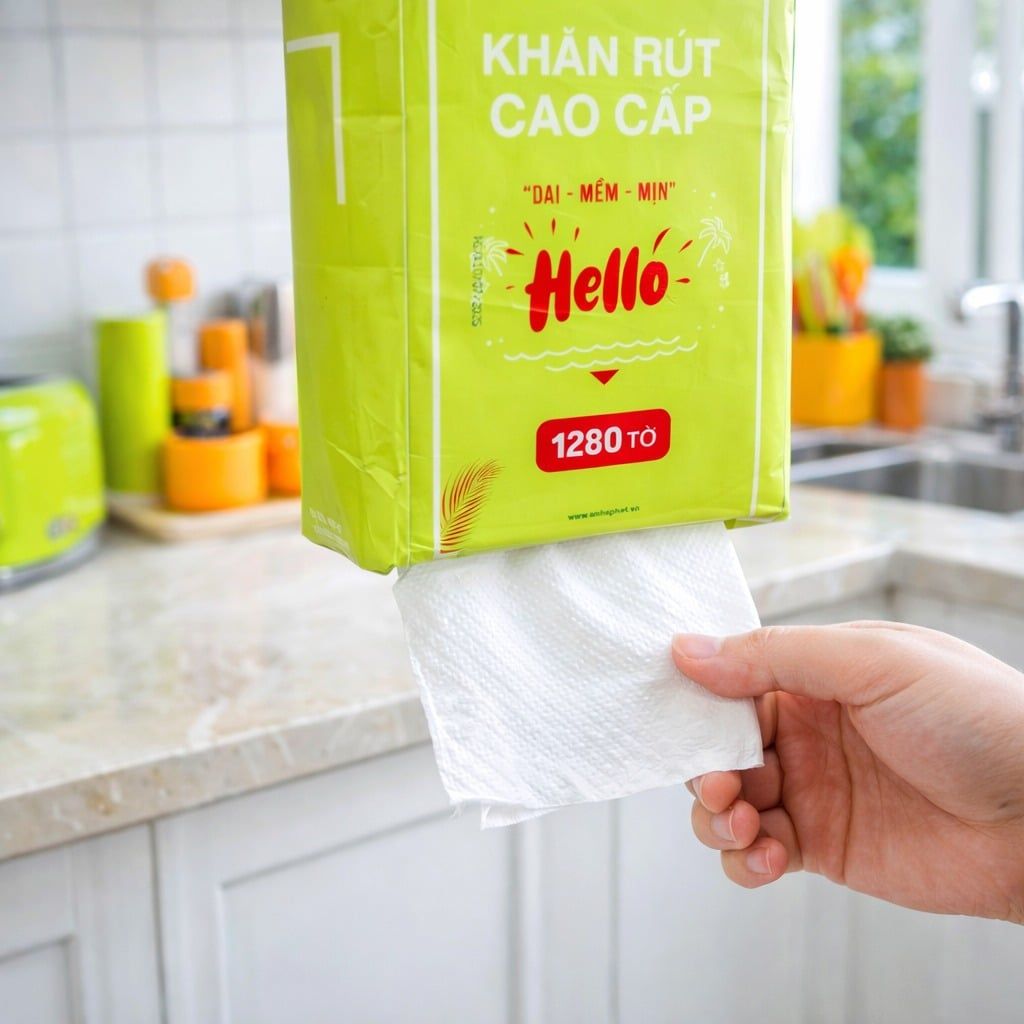 Khăn Giấy Rút Hello Hannah-Seyo - 1280 Tờ
