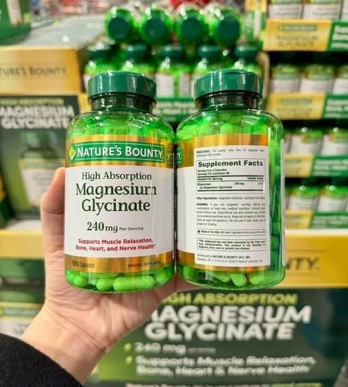 Viên Uống Nature's Bounty Magnesium Glycinate - 180 Viên