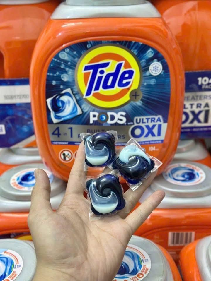 Viên giặt Tide Pods Ultra Oxi 4in1 - 104v - 2,78kg