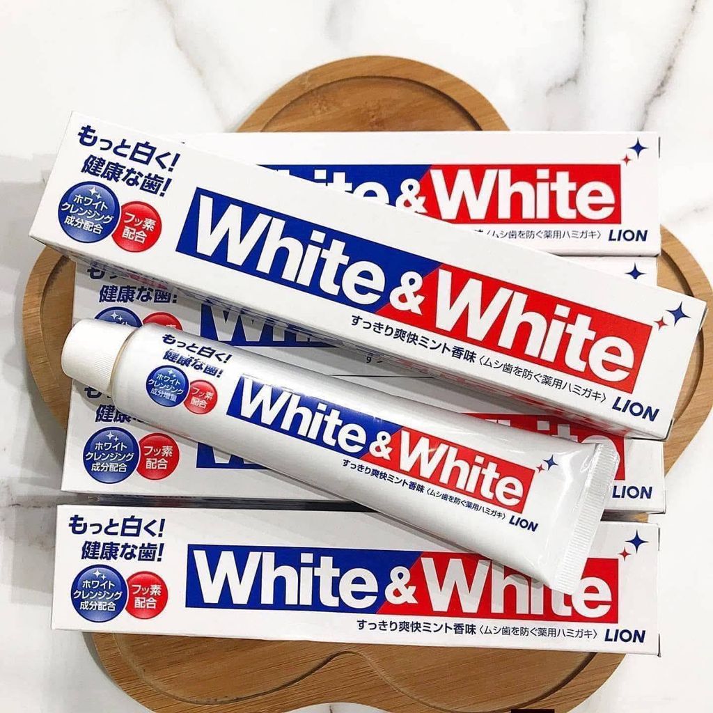 Kem Đánh Răng White & White Lion Nhật Bản - 150G