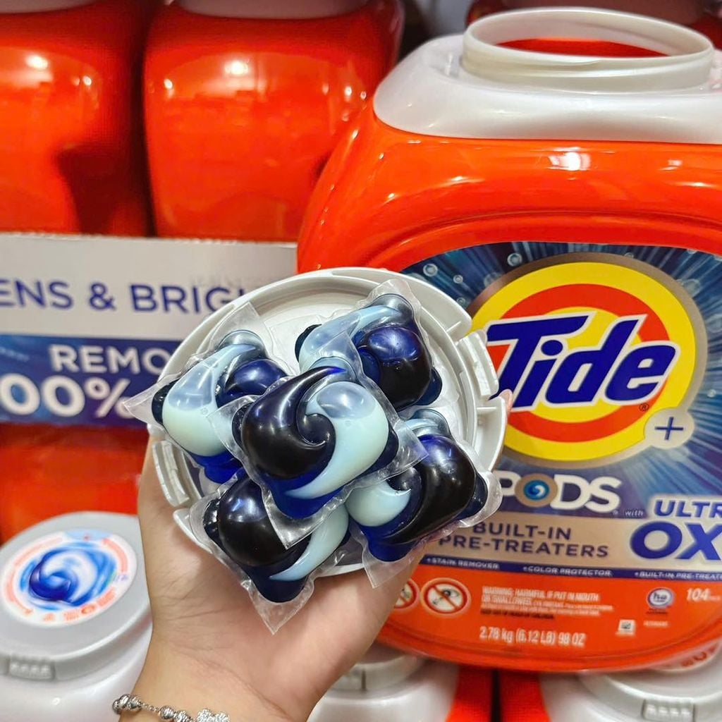 Viên giặt Tide Pods Ultra Oxi 4in1 - 104v - 2,78kg