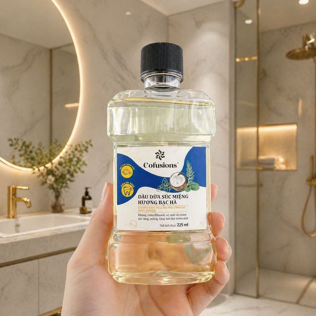 Dầu Dừa Súc Miệng Hương Bạc Hà Cofusions - 225ML