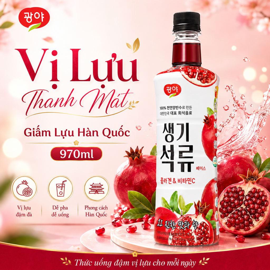 Giấm Lựu Hàn Quốc - 970ml