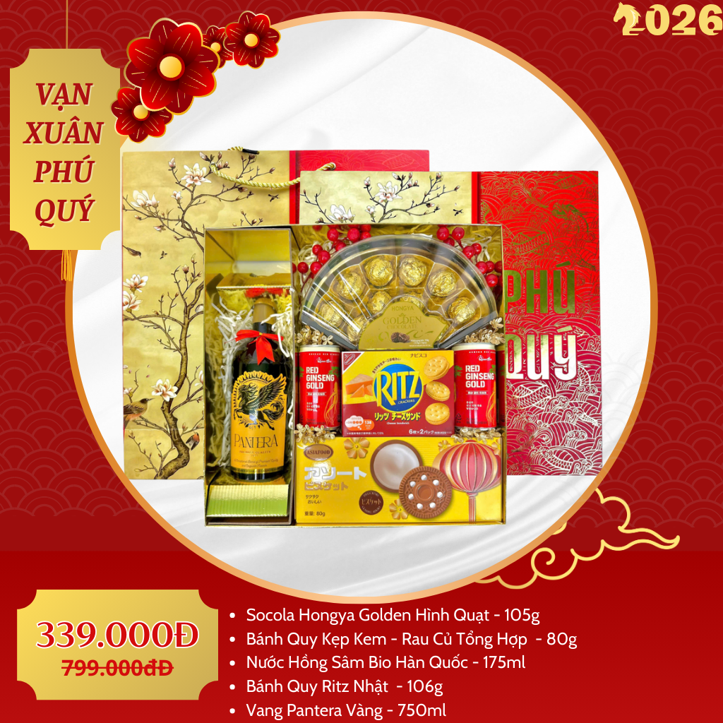 Hộp Quà Tết Cao Cấp 2026 – Vạn Xuân Phú Quý