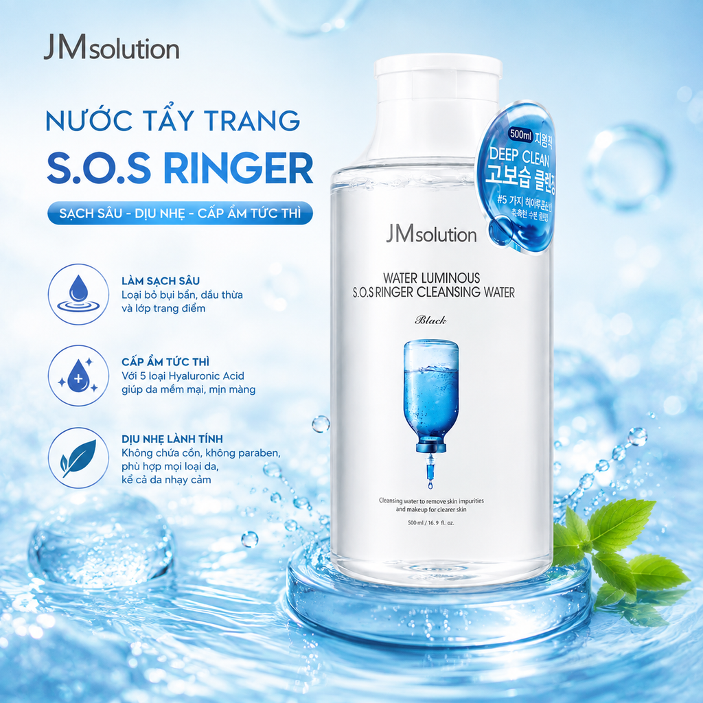 Nước Tẩy Trang Jmsolution s.o.s Ringer - 500ml