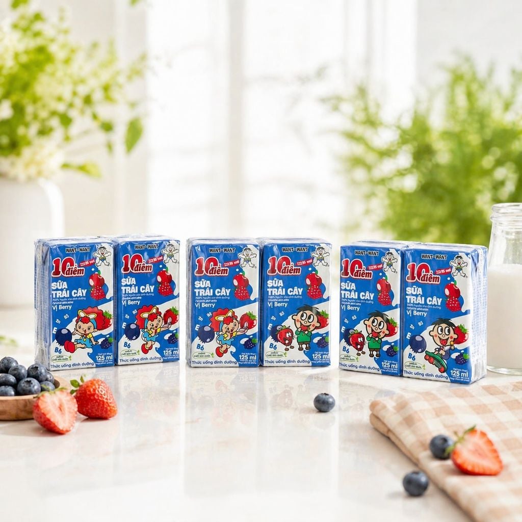 Sữa Trái Cây Want Want - Lốc 4 Hộp x 125ML