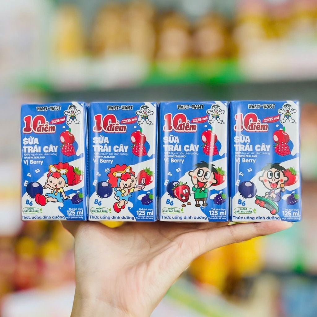 Sữa Trái Cây Want Want - Lốc 4 Hộp x 125ML