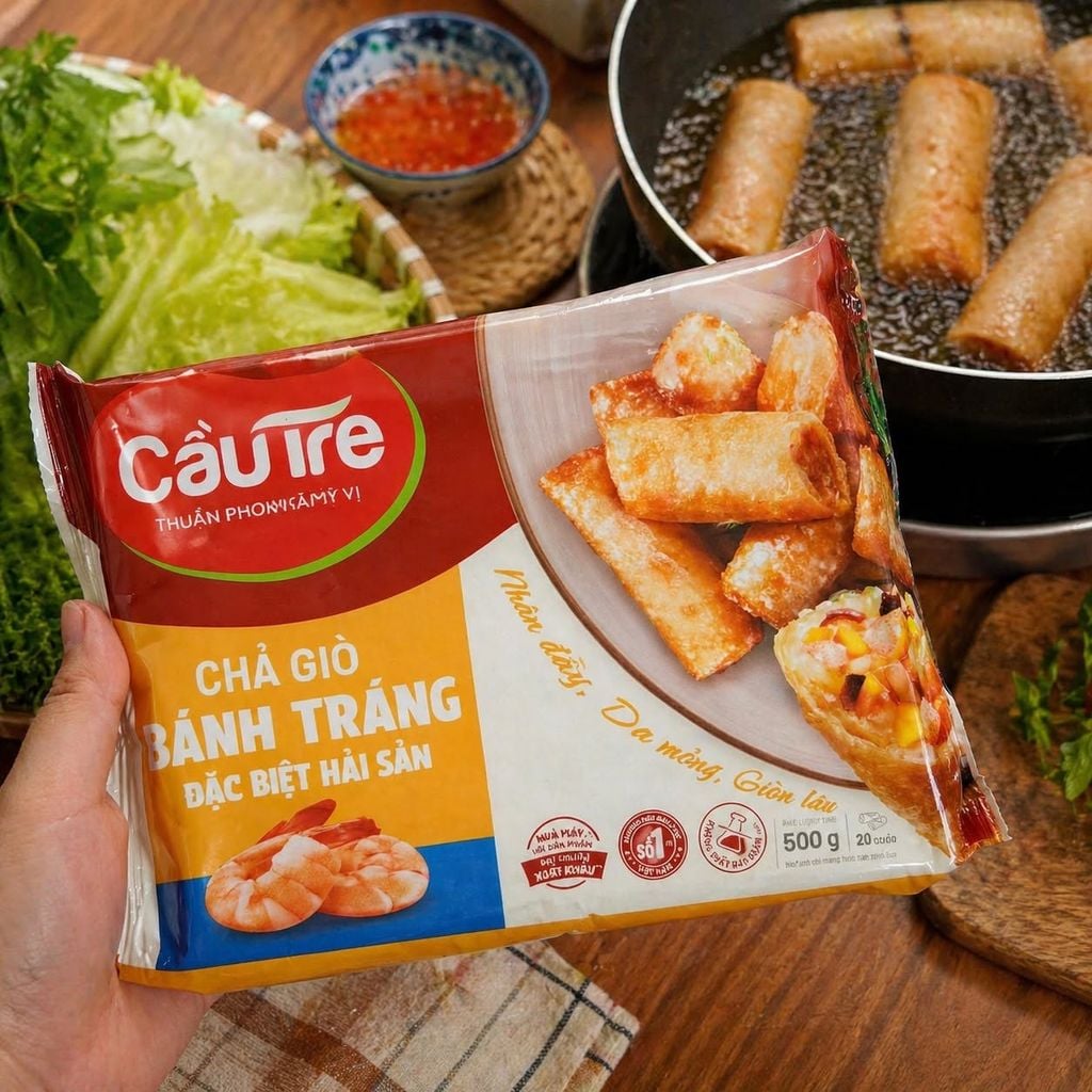 Chả Giò Đặc Biệt Hải Sản Cầu Tre - 500g