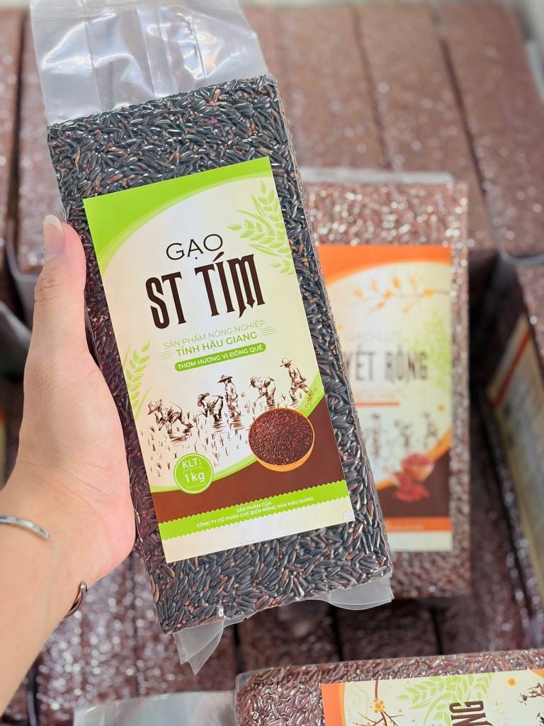 Gạo ST Tím Nông Sản Hậu Giang - 1kg