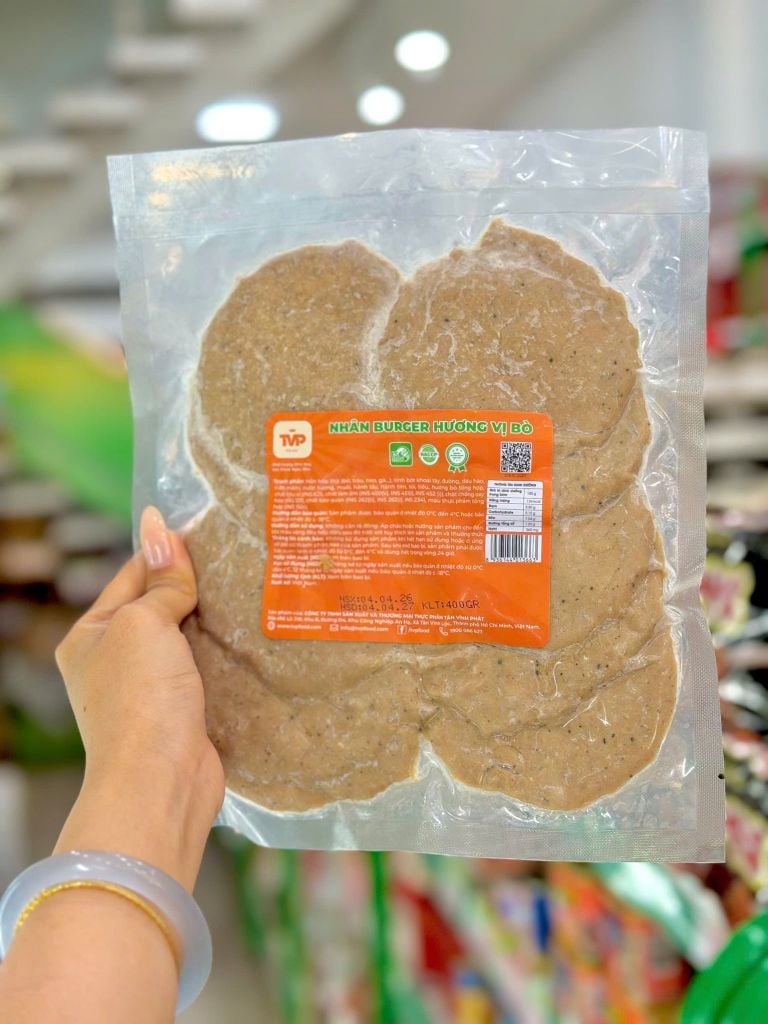 Nhân Burger Bò Cao Cấp - 10 Miếng